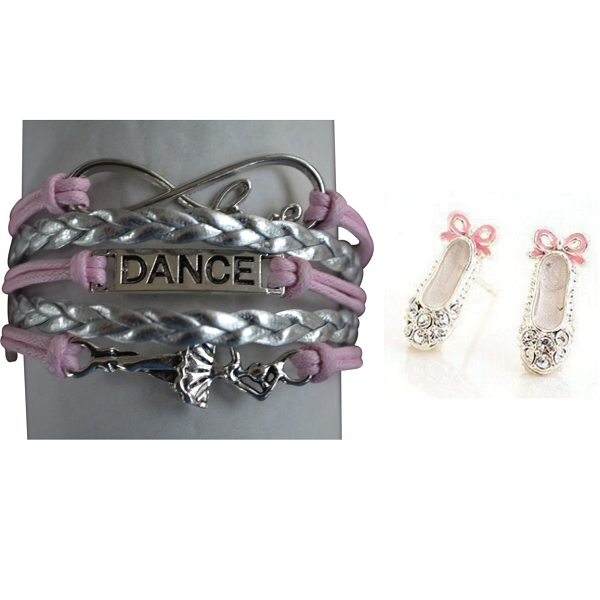 Girls Pink Infinity Dance Jewelry Set - Sportybella