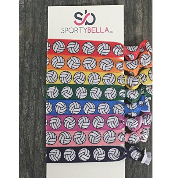 Volleyball Hair Ties Set- Multicolored - Sportybella