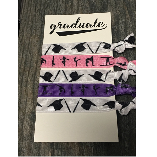 Graduation Gymnastics Hair Ties Set