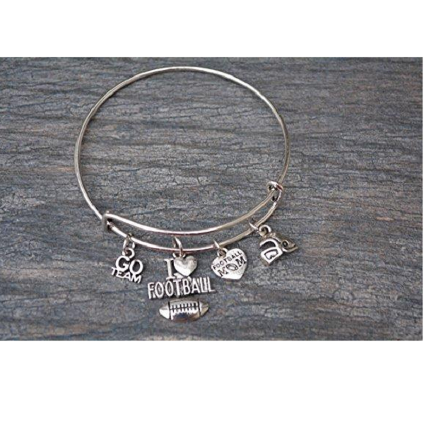 Football Mom Bangle Bracelet - Sportybella