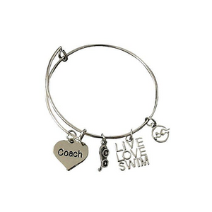 Swim Coach Bangle Bracelet