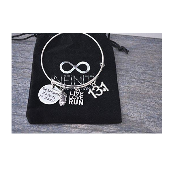 Running 13.1 Bangle Bracelet -Half Marathon - Sportybella