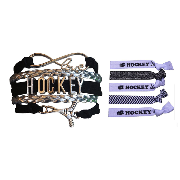 Infinity Girls Hockey Charm Bracelet - Sportybella