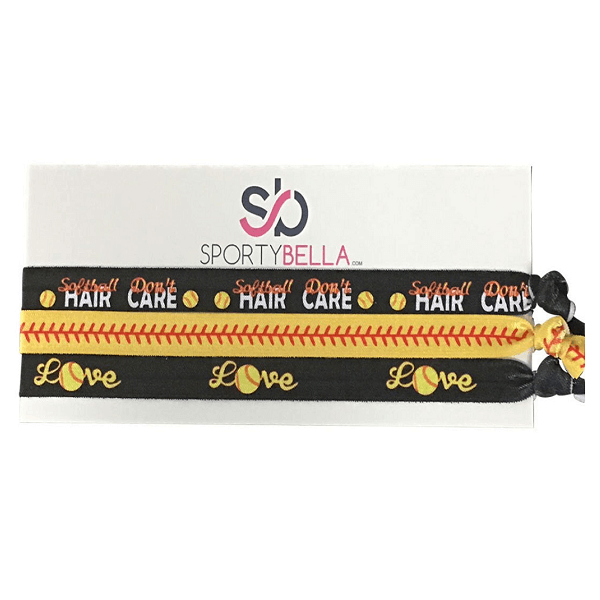Softball headbands in yellow and black color