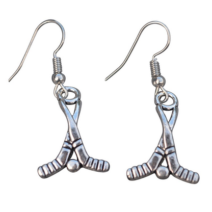 Ice Hockey Stick Earrings - Sportybella