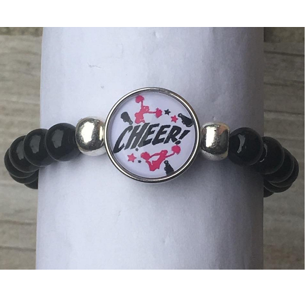 Cheer Interchangeable Snap Charm Bracelet - Sportybella