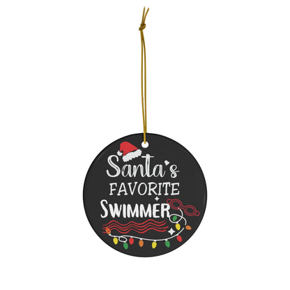 Swim Christmas Ornament, Santa's Favorite Swimmer