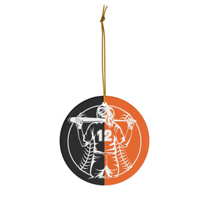 Softball Ornament, Personalized Softball Christmas Ornament 