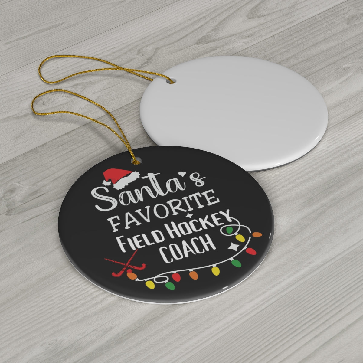 Field Hockey Coach Ornament - Santa's Favourite