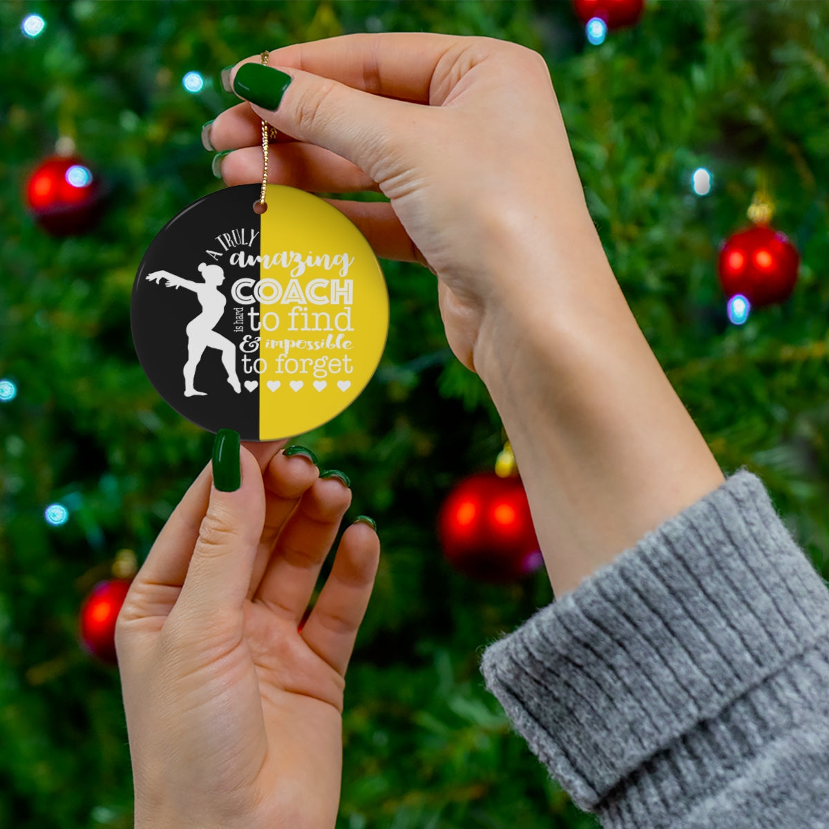 Dancer Coach Ornament, Personalized Dancer Coach Christmas Ornament,