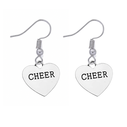 Cheer Heart Charm Earrings