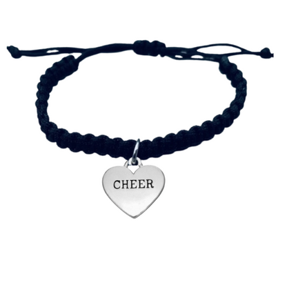 Cheer Adjustable Rope Bracelet - Pick Color & Charm