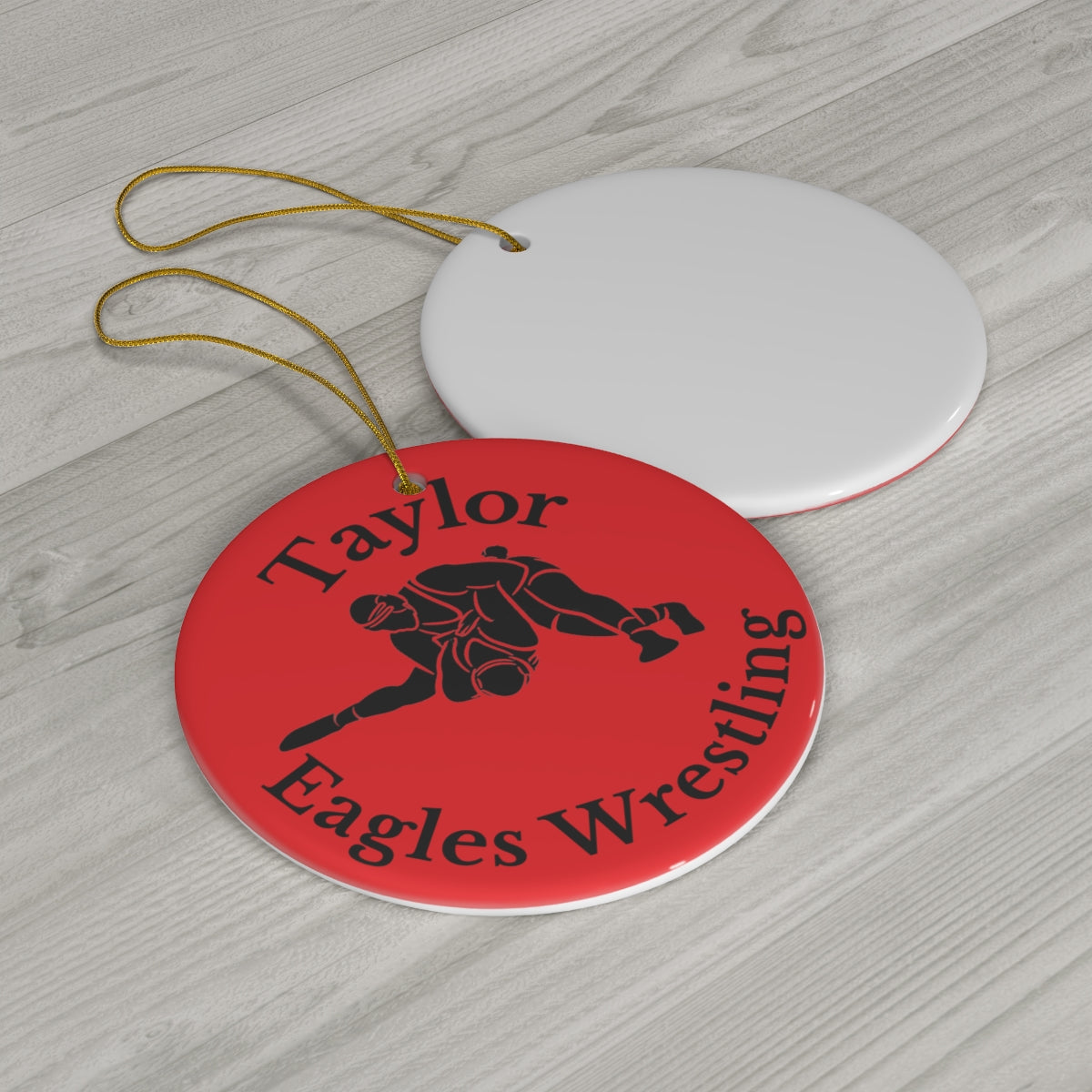 Wrestling Ornament, Personalized Wrestling Christmas Ornament, Ceramic Tree Ornament for Wrestlers