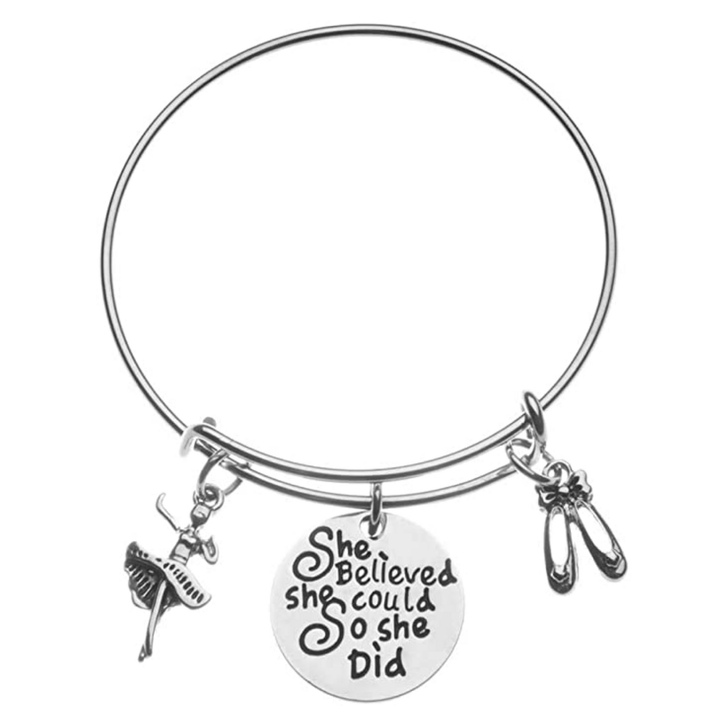 Dance She Believed She Could So She Did Bangle Bracelet - Sportybella