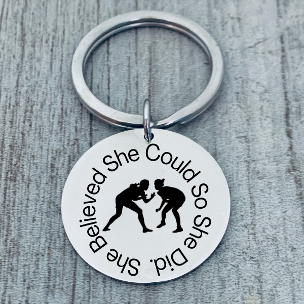 Wrestling Keychain- She Believed She Could