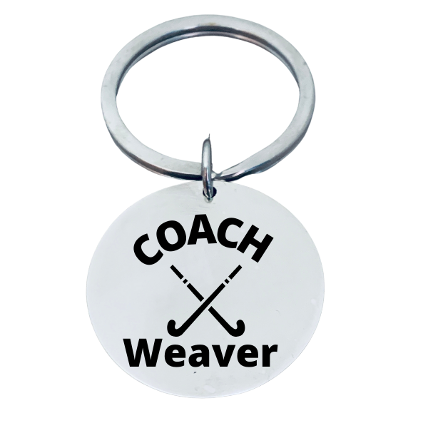 Personalized Field Hockey Coach Keychain
