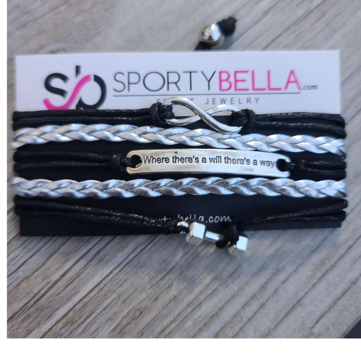 Dumbbell Bracelet - Where there's a will there's a way