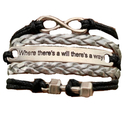 Dumbbell Bracelet - Where there's a will there's a way