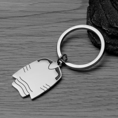 Personalized Engraved Ice Hockey Coach Jersey Keychain