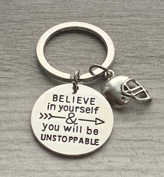 Football Keychain - Believe in Yourself - Pick Style