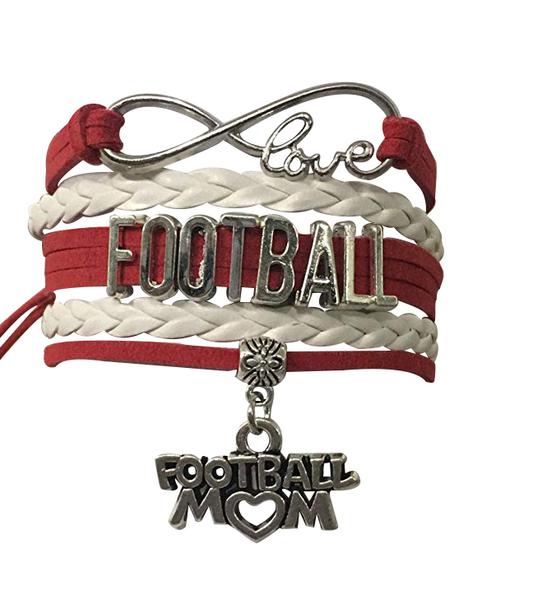 Football Mom Infinity Bracelet- Pick Colors