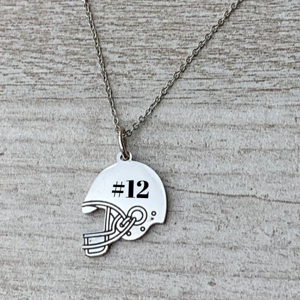 Personalized American Football Helmet Name Necklace | Sports Name Necklace  – Pendantify