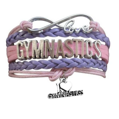 Girls Love Gymnastics Bracelet - Pick Colors