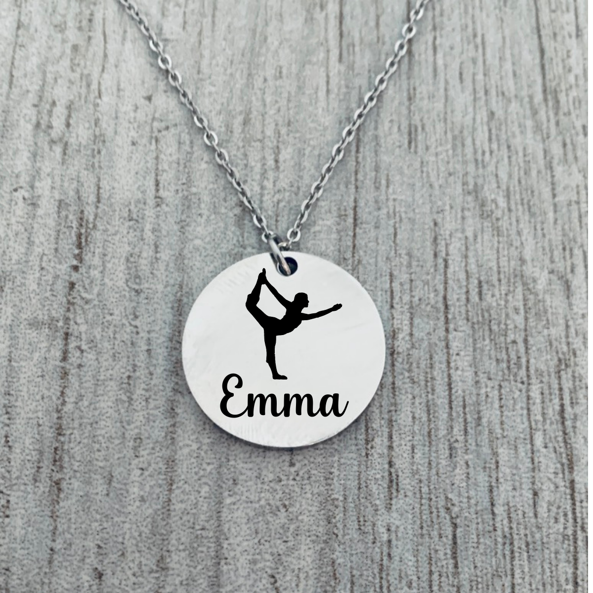 Personalized Engraved Gymnastics Necklace- Pick Style