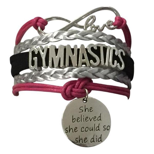 Girls Gymnastics Infinity Bracelet- 15 Colors - Sportybella