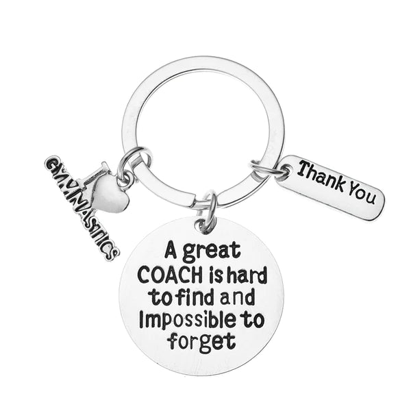 Great Coach Gymnastics  Keychain - Pick Charm