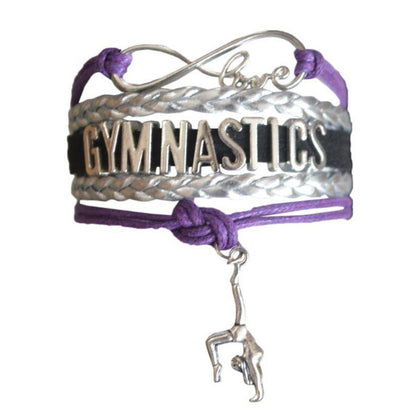 Girls Gymnastics Infinity Bracelet- 15 Colors - Sportybella