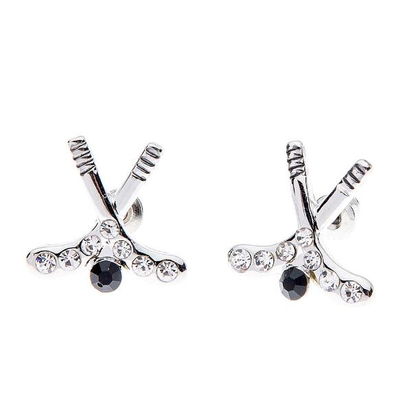 Hockey Heart Stick Earrings & Necklace - Sportybella