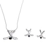 Hockey Heart Stick Earrings & Necklace - Sportybella