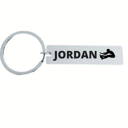 Personalized Track And Field Long Jump Keychain