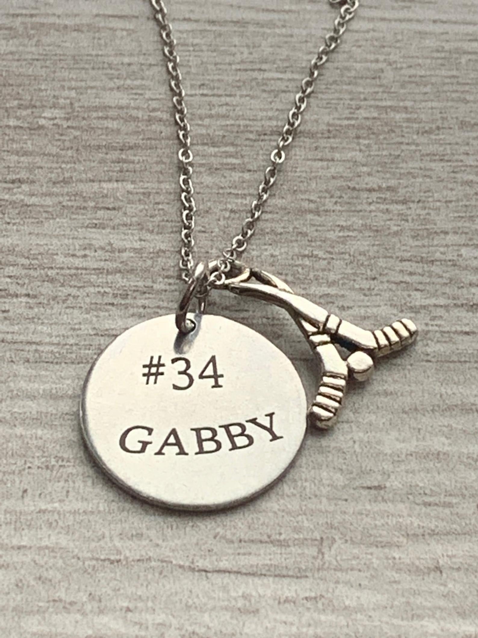 Personalized Engraved Ice Hockey Necklace - Pick Shape