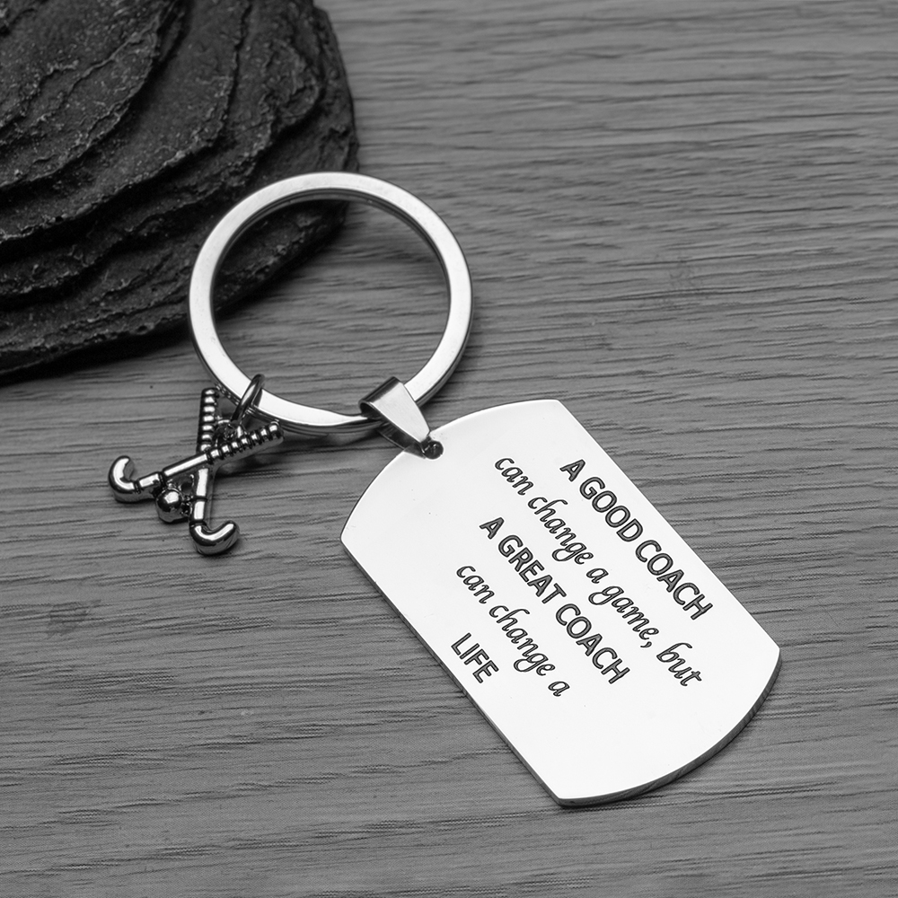 Field Hockey Coach Keychain - A Good Coach Can Change a Game But a Great Coach Can Change a Life