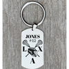 Personalized Engraved Lacrosse Keychain