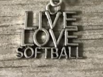 Live Love Softball Charm