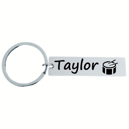 Personalized Drum Keychain