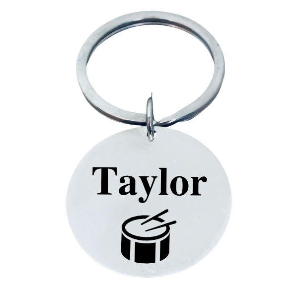 Personalized Drum Keychain