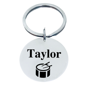 Personalized Drum Keychain