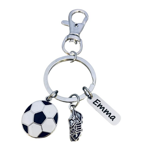 Soccer Zipper Pull with Engraving