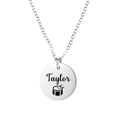 Personalized Drum Charm Necklace