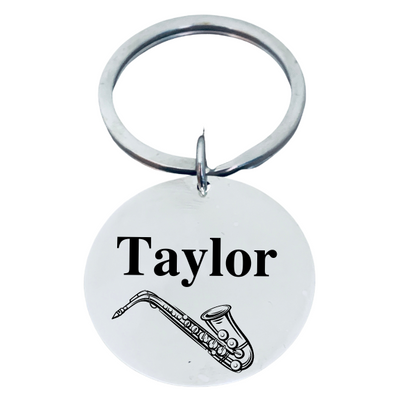 Personalized Saxophone Keychain