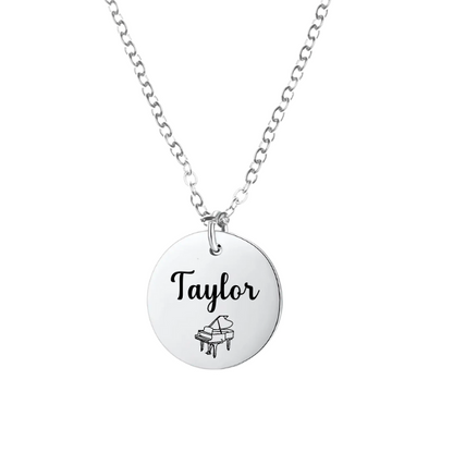 Personalized Piano Charm Necklace