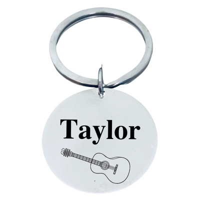 Personalized Guitar Keychain