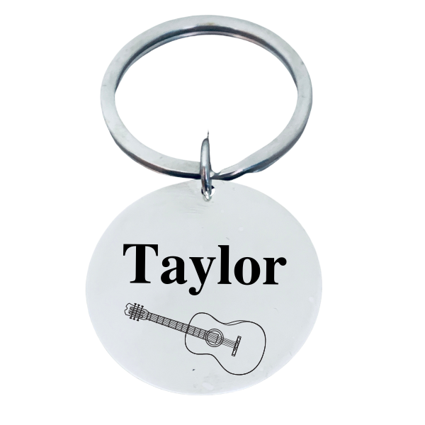 Personalized Guitar Keychain