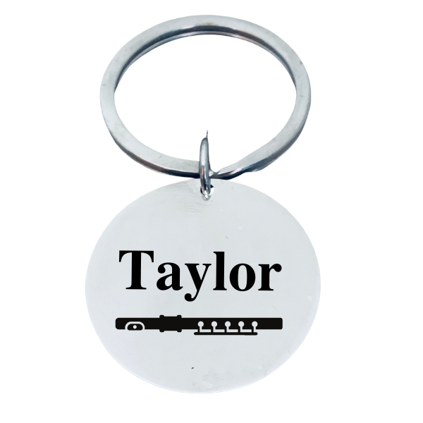 Personalized Flute Keychain