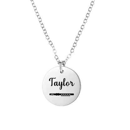 Personalized Flute Charm Necklace