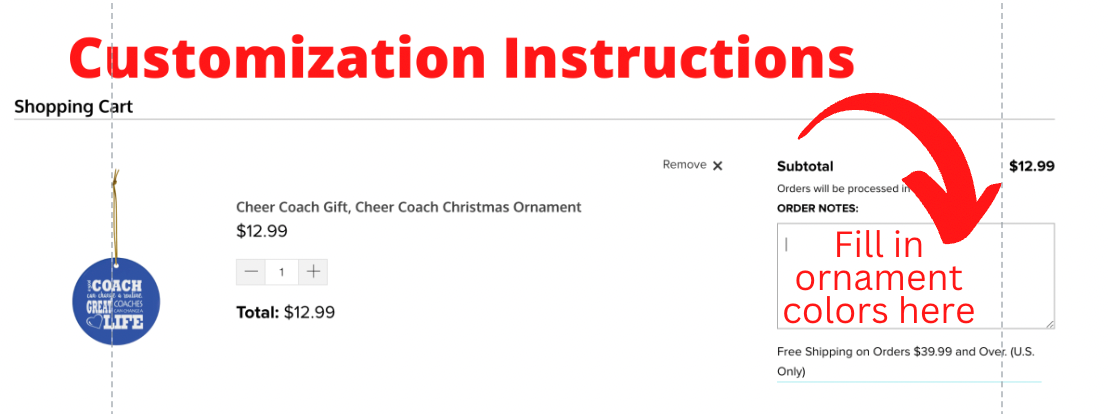 Custom Running Coach Ornament